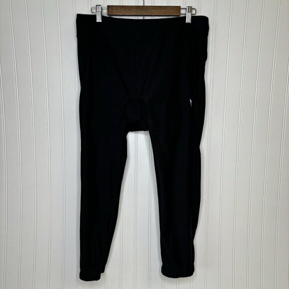 Baleaf Womens 3X Cycling Anti-Slip 3/4 Capri Pants Legging Black Biking Spin - Picture 1 of 16